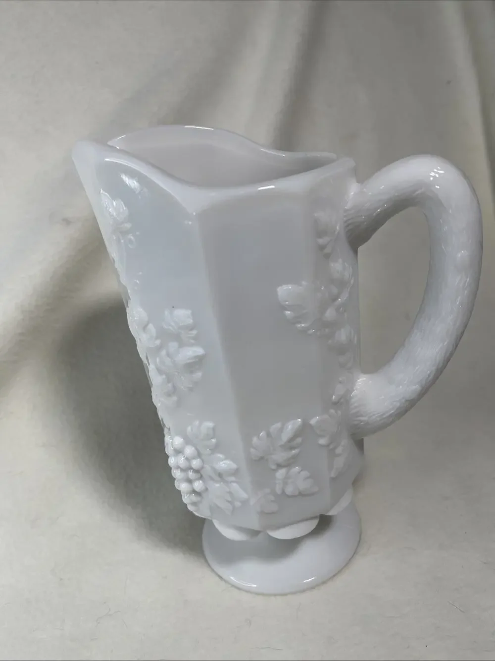 Vintage Westmoreland Milk Glass Paneled 8